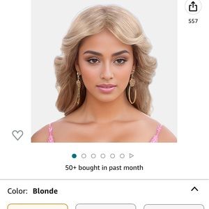 STfantasy 70s Feathered Wig Disco Costume Blond- Women Party Fashion! Never Worn